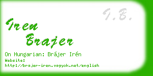 iren brajer business card