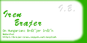 iren brajer business card